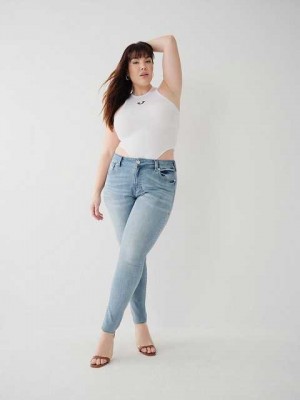 True Religion Jennie Mid Rise Curvy Skinny Jeans Dam Ljusturkos | LPS043571