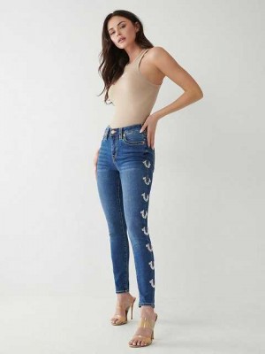 True Religion Jennie Mid Rise Curvy Skinny Jeans Dam Tvätt | WPK657948