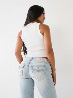 True Religion Joey Low Rise Utsvängda Jeans Dam Ljusblå | ADG924163