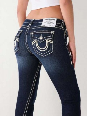 True Religion Joey Low Rise Utsvängda Jeans Dam Mörkgrå | GJF687120