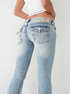 True Religion Joey Low Rise Utsvängda Jeans Dam Ljusblå | BKV306249