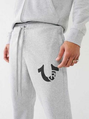 True Religion Logo Joggingbyxor Herr Grå | RKX917328