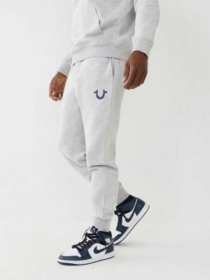 True Religion Logo Joggingbyxor Herr Grå | MPA867495