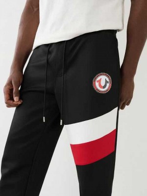 True Religion Logo Patch Klassiska Joggingbyxor Herr Svarta | PBS437156