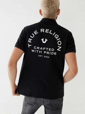 True Religion Logo Polotröja Herr Svarta | HIF038914