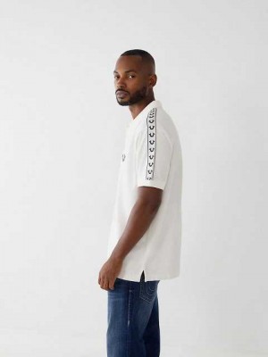 True Religion Logo Polotröja Herr Vita | LHB952160