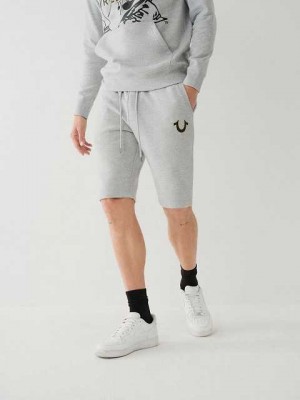 True Religion Logo Sweat Shorts Herr Grå | HKY516732