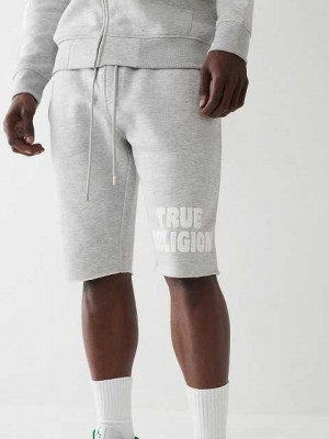 True Religion Logo Sweat Shorts Herr Grå | FLC720935