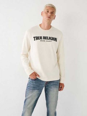 True Religion Long Sleeve True Logo T-shirt Herr Vita | BKR405267