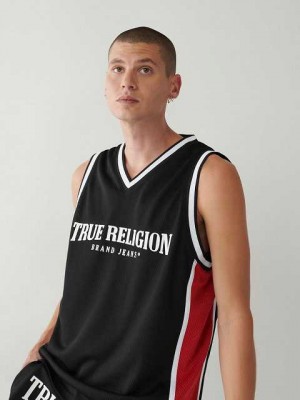 True Religion Mesh Jersey Linne Herr Svarta | AJG478103