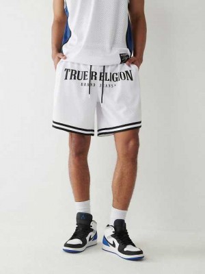 True Religion Mesh Logo Shorts Herr Vita | VZS325064