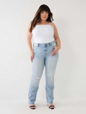 True Religion Plus Becca Bootcut Jeans Dam Ljusblå | MPS435960