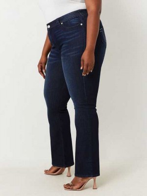 True Religion Plus Becca High Rise Bootcut Jeans Dam Marinblå | VRA085364