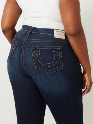 True Religion Plus Billie Straight Jeans Dam Mörktvätt | HCQ210859