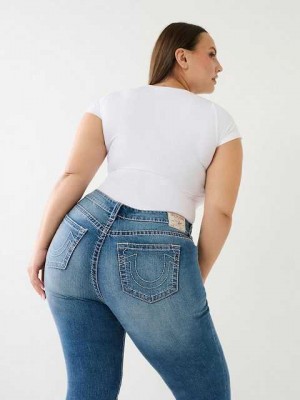 True Religion Plus Halle Big T Super Skinny Jeans Dam Ljusblå | BVL438067