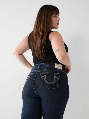 True Religion Plus Jennie Mid Rise Curvy Skinny Jeans Dam Aizome | VDE849301