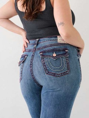 True Religion Plus Jennie Super T Curvy Skinny Jeans Dam Blå | IOX072164