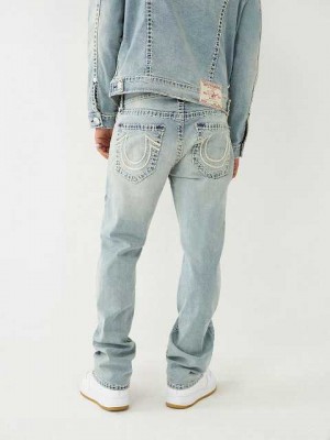 True Religion Ricky Rope Stitch Straight Jeans Herr Ljusblå | SFI194072