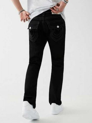 True Religion Ricky Stitch Straight Jeans Herr Svarta | ACX314798