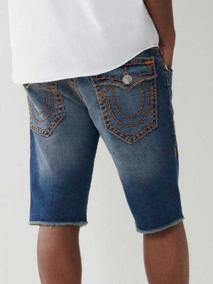 True Religion Ricky Stitch Straight Jeans Herr Blå | GLX548190