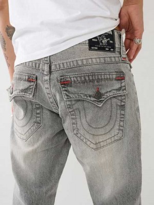 True Religion Ricky Straight Jeans Herr Grå Tvätt | SUT680391