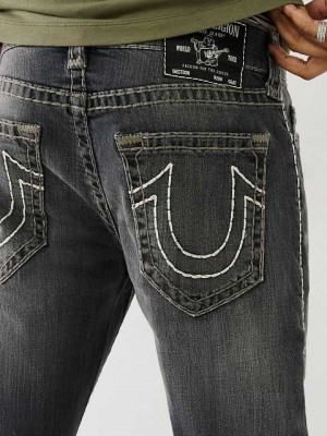 True Religion Ricky Straight Jeans Herr Svarta Tvätt | WLK854290