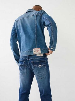 True Religion Ricky Straight Jeans Herr Mörkblå | TIG069371