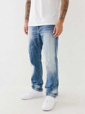 True Religion Ricky Straight Jeans Herr Tvätt | BAX327014