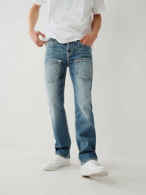 True Religion Ricky Straight Jeans Herr Blå | MUW748162