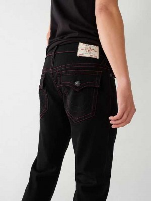 True Religion Ricky Straight Jeans Herr Svarta | VQD419572