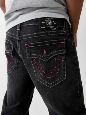 True Religion Ricky Straight Jeans Herr Svarta Tvätt | XVM042569