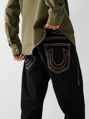 True Religion Ricky Super Q Stitch Straight Jeans Herr Svarta | FEN218567