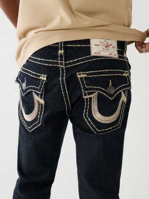 True Religion Rocco Marled Lurex Horseshoe 32” Skinny Jeans Herr Body Rinse | TPI237984