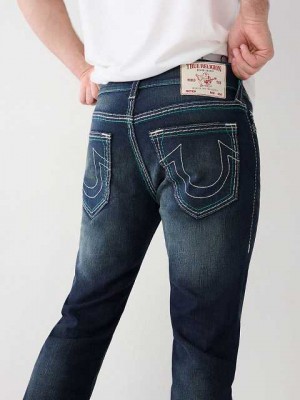 True Religion Rocco Mb3 Mega 32" Skinny Jeans Herr Mörkblå | JDY645713