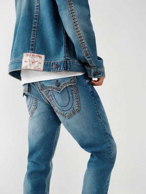 True Religion Rocco Mb3 Mega Big T 32" Skinny Jeans Herr Tvätt | LMR219083