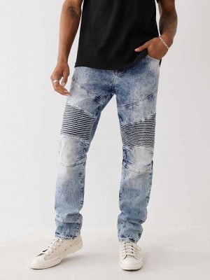 True Religion Rocco Moto Renegade Skinny Jeans Herr Blå | HVT028531