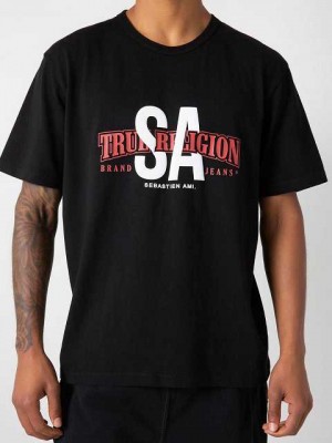 True Religion Sebastien Ami X Collaboration T-shirt Herr Svarta | VWB835726