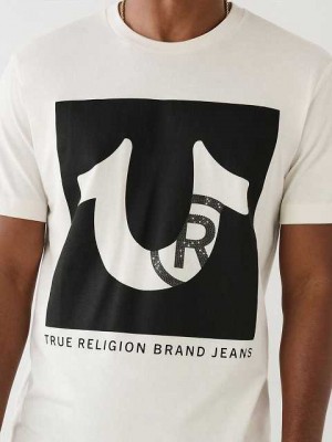 True Religion Studded Logo T-shirt Herr Vita | RFJ751263