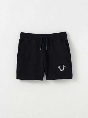 True Religion Sweat Shorts Barn Svarta | IHM890527