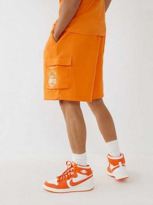 True Religion Sweat Shorts Herr Orange | JQS087459