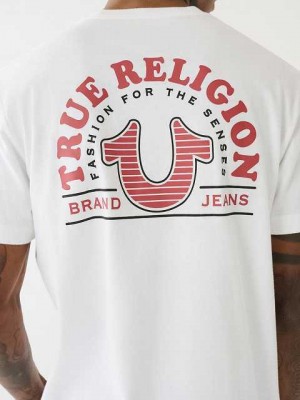 True Religion Tr Mode Sense Logo T-shirt Herr Vita | GWV197824