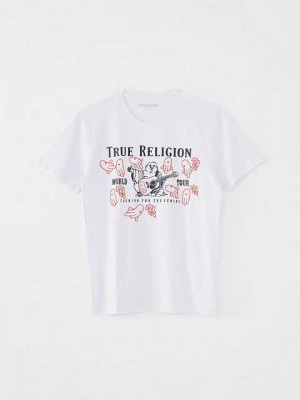 True Religion Tr X Blu Boy Logo T-shirt Herr Vita | PAQ981632