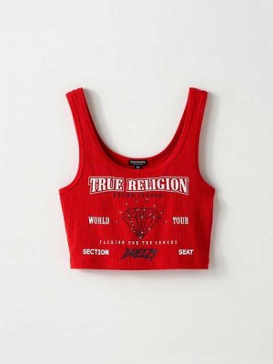 True Religion Tr X Dreezy Logo Linne Dam Röda | WPN508371