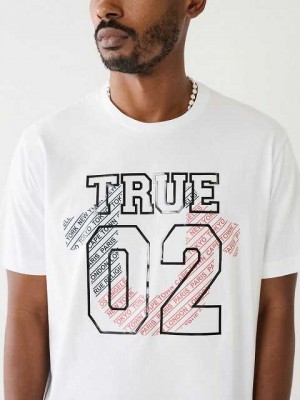 True Religion True 02 Logo T-shirt Herr Vita | BDR926843