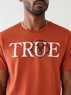 True Religion True Buddha Logo T-shirt Herr Orange | RIM176528