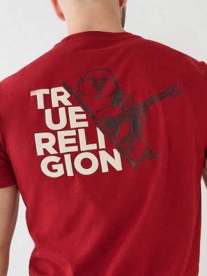 True Religion True Buddha T-shirt Herr Röda | GYX967250