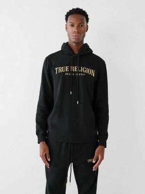 True Religion True Logo Hoodie Herr Svarta | WDH890523