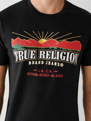 True Religion True Logo T-shirt Herr Svarta | QOL954136