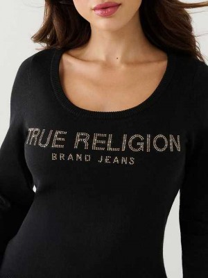 True Religion True Religion Crystal Logo Tröja Dam Svarta | RCD761258