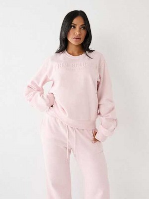 True Religion True Ruched Relaxed Sweatshirt Dam Rosa | NOR970465